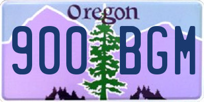 OR license plate 900BGM