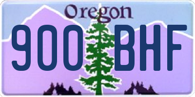 OR license plate 900BHF