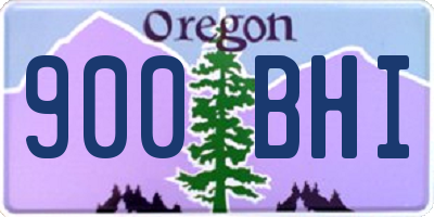 OR license plate 900BHI