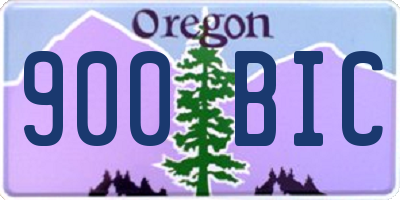 OR license plate 900BIC