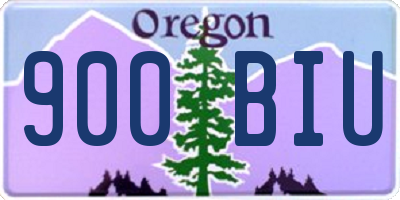 OR license plate 900BIU