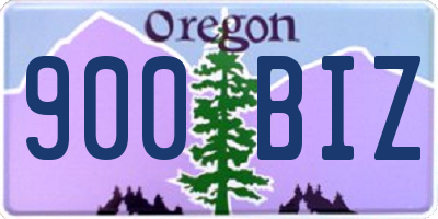 OR license plate 900BIZ
