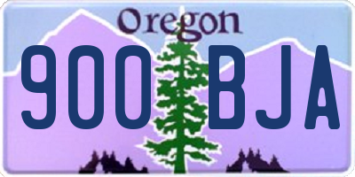 OR license plate 900BJA