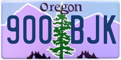 OR license plate 900BJK