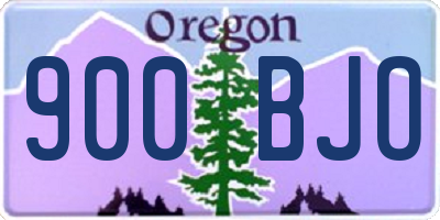 OR license plate 900BJO