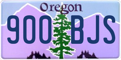 OR license plate 900BJS