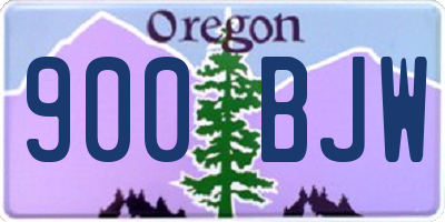 OR license plate 900BJW