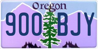 OR license plate 900BJY