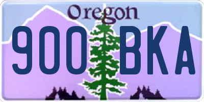 OR license plate 900BKA