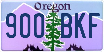 OR license plate 900BKF