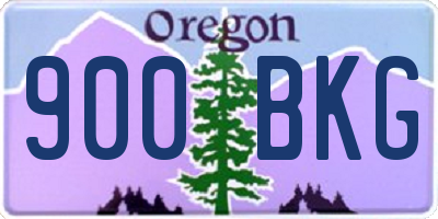 OR license plate 900BKG