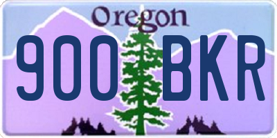 OR license plate 900BKR