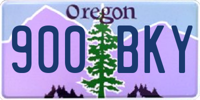 OR license plate 900BKY
