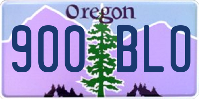 OR license plate 900BLO