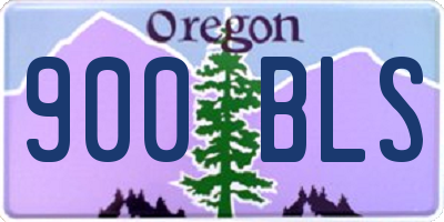 OR license plate 900BLS