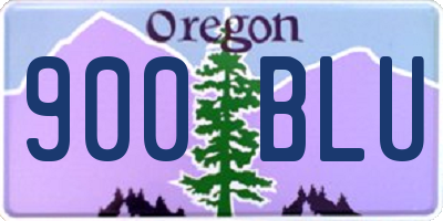 OR license plate 900BLU