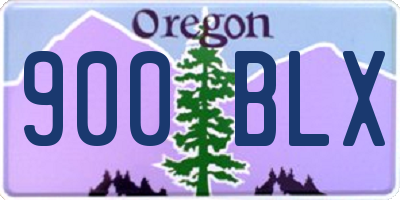 OR license plate 900BLX