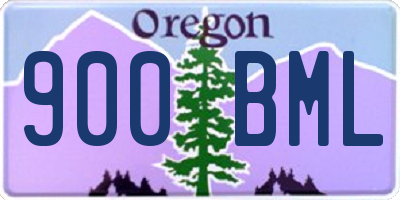 OR license plate 900BML