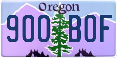 OR license plate 900BOF