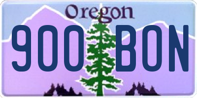 OR license plate 900BON