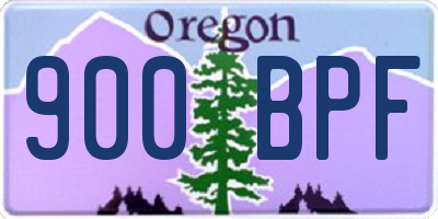 OR license plate 900BPF