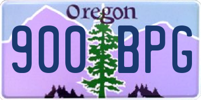 OR license plate 900BPG