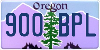 OR license plate 900BPL