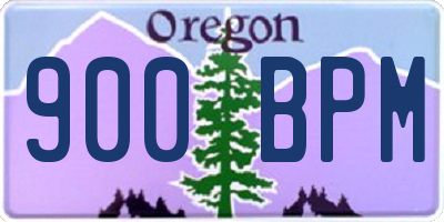 OR license plate 900BPM