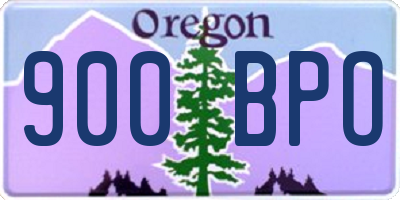 OR license plate 900BPO