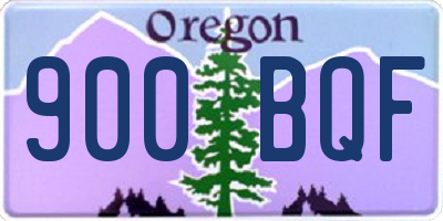 OR license plate 900BQF