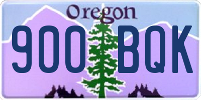 OR license plate 900BQK