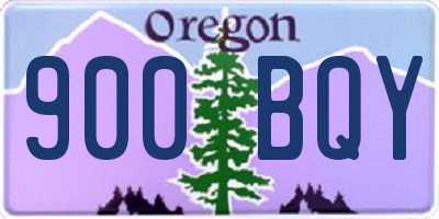 OR license plate 900BQY