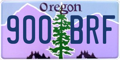 OR license plate 900BRF