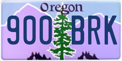 OR license plate 900BRK
