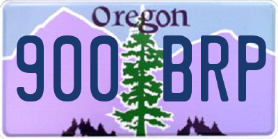 OR license plate 900BRP