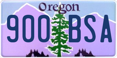 OR license plate 900BSA