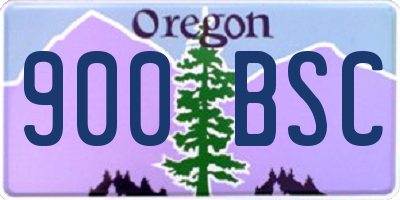 OR license plate 900BSC