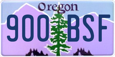 OR license plate 900BSF