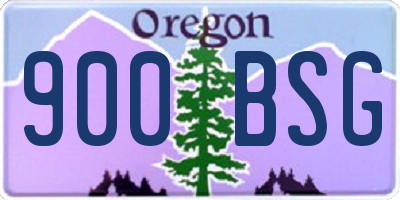 OR license plate 900BSG