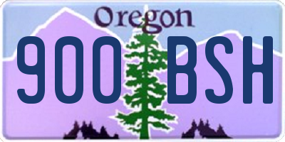 OR license plate 900BSH
