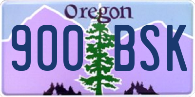 OR license plate 900BSK