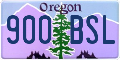 OR license plate 900BSL