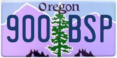 OR license plate 900BSP