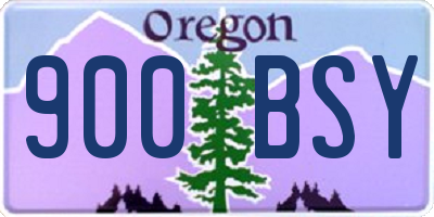 OR license plate 900BSY