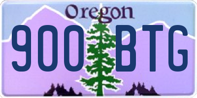 OR license plate 900BTG