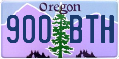 OR license plate 900BTH