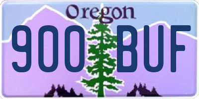 OR license plate 900BUF