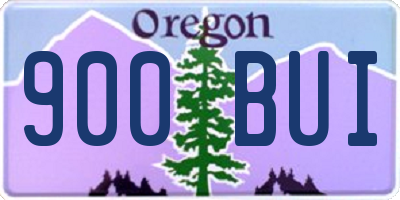 OR license plate 900BUI