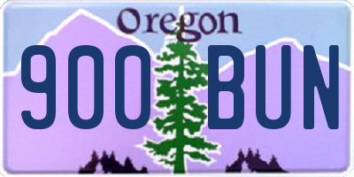 OR license plate 900BUN