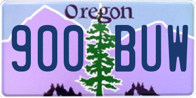 OR license plate 900BUW